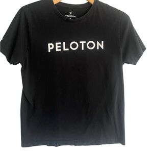 Peloton Black Tee with White Logo